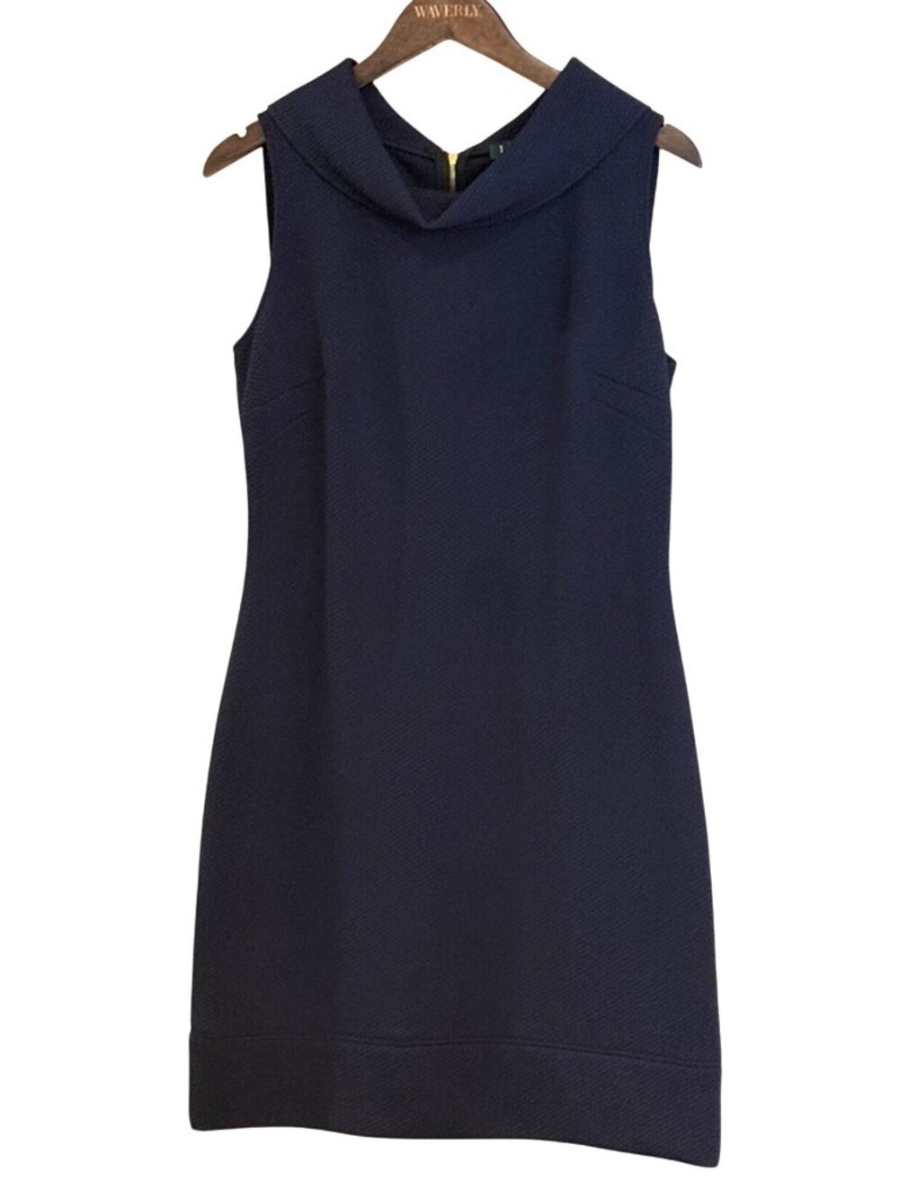 Lauren Ralph Lauren Women's Sleeveless Zipper Back Textured Dress Sz 12 - Picture 8 of 8